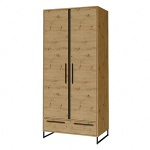 Szafa Ariana 90 cm dąb artisan funkcjonalny mebel idealna szafa do garderoby przedpokoju lub biura w stylu loftowym
