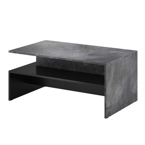 Stolik kawowy Baros schiefer charakteryzuje się prostymi kształtami tworzy nowoczesne i zachowawcze stylizacje