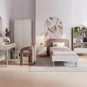 Zestaw mebli Harmony beżowy / truflowy nowoczesny design stylowy zestaw mebli do pokoju dziecka w stylu minimalistycznym