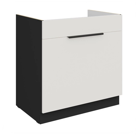 Szafka kuchenna pod zlewozmywak z szufladą Corato Bl 80 ZL 1S BB fronty szafki kuchennej wykończone w technologii anti fingerprint