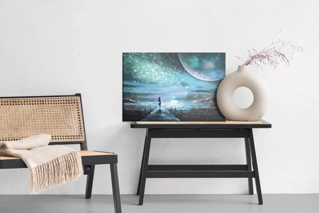 Obraz na płótnie morze w stylu fantasy 100x70 cm ponadczasowa ozdoba każdego wnętrza wyrazista kolorystyka wysoka jakość wykonania