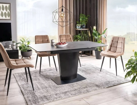 Krzesło tapicerowane Chic jasny szary nowoczesne oraz funkcjonalne krzesło z metalowymi nogami