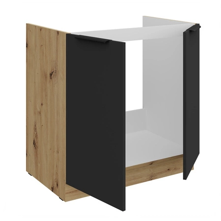 Szafka kuchenna pod zlewozmywak Alatri Ar 80 ZL 2F BB szafka odporna na uszkodzenia wykończenie frontów w technologii anti fingerprint