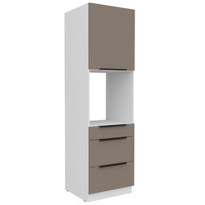 Słupek kuchenny Fiuggi Wh 60 DPS-210 3S 1F szafka z szufladami do zabudowy piekarnika fronty wykonane w technologii anti fingerprint