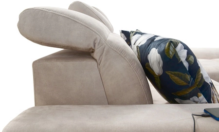 Narożnik z funkcją spania Buffalo VI miodowy prawostronny funkcjonalny i stylowy narożnik rozkładany z trzema pojemnikami na pościel