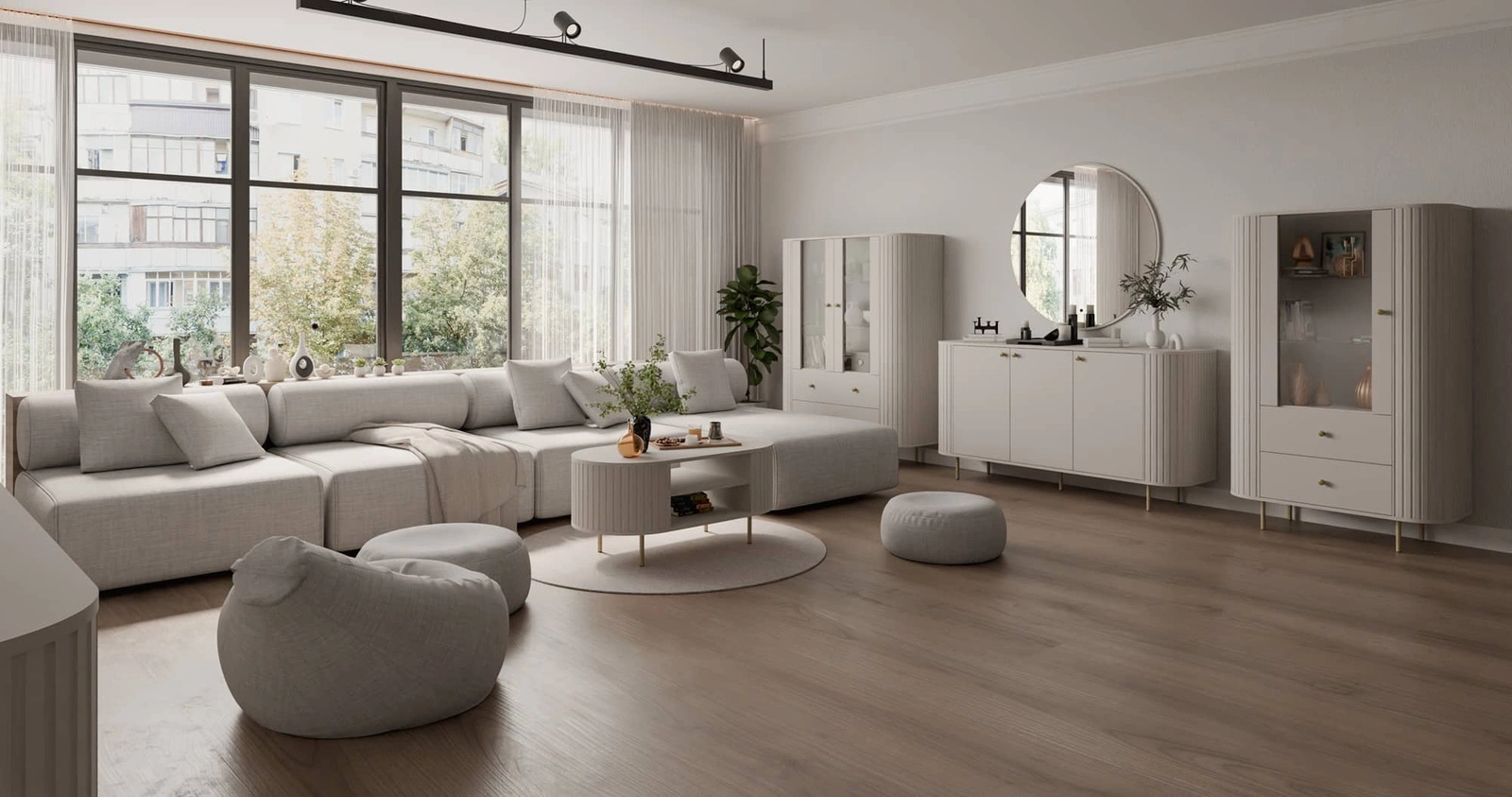 Zestaw mebli do pokoju dziennego Ovalio Meblościanka do salonu Meble do pokoju młodzieżowego