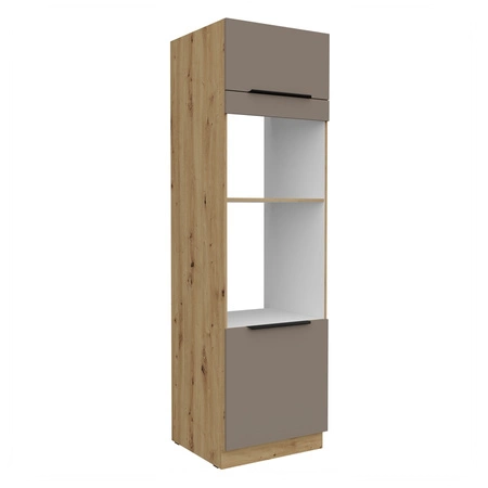 Słupek kuchenny Fiuggi Ar 60 DPM-210 2F szafka do zabudowy mikrofali i piekarnika fronty wykonane w technologii anti fingerprint