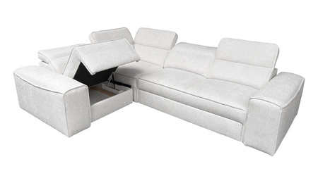 Narożnik z funkcją spania Viano II patynowy lewostronny designerski narożnik rozkładany idealnie wpisujący się w nowoczesne aranżacje