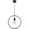 Lampa wisząca Set czarna stylowa lampa sufitowa w kształcie koła idealna do wnętrz w stylu nowoczesnym minimalistyczny design