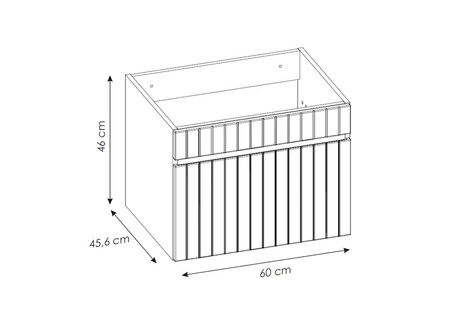 Zestaw mebli łazienkowych Iconic biały stylowe meble do łazienki z ryflowaniami odporne na działanie czynników zewnętrznych