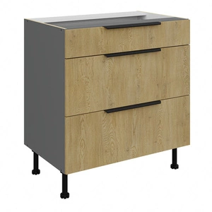 Szafka kuchenna stojąca z szufladami Corsico 80 D 3S BB metalowe uchwyty krawędziowe szafka odporna na działanie wilgoci i uszkodzenia