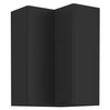 Szafka kuchenna narożna wisząca Black 60x60 GN-90 2F metalowy uchwyt krawędziowy szafka odporna na działanie wilgoci i uszkodzenia
