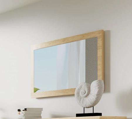 Lustro wiszące Mediolan 115x68 cm hikora prostokątne lustro w ramie idealny dodatek do przedpokoju sypialni lub garderoby