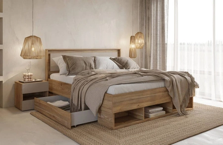 Szuflady do łóżka Impressio dąb mauvella szuflada na kółkach praktyczny i pojemny schowek