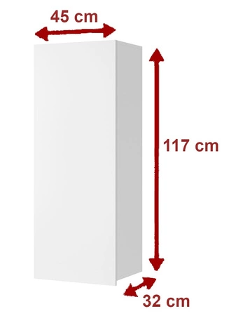 Szafka wisząca Apulia 45 cm dąb złoty minimalistyczny design stylowa witryna do salonu prosta bryła wpisująca się w każde wnętrze