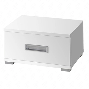 Szafka nocna z szufladą Penelopa biała funkcjonalny mebel do sypialni lub pokoju młodzieżowego obrzeża wykończone specjalną okleiną