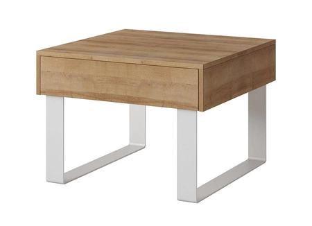 Zestaw mebli Apulia XXI biały / dąb złoty wyjątkowo stylowa meblościanka do salonu proste bryły wpisujące się w każde wnętrze