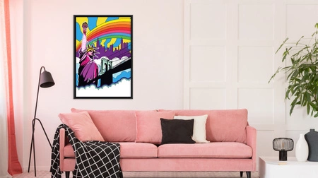 Plakat vintage Statua Wolności 70x100 plakat w ramie precyzyjny wydruk ze stylową grafiką doskonała dekoracja do salonu lub sypialni