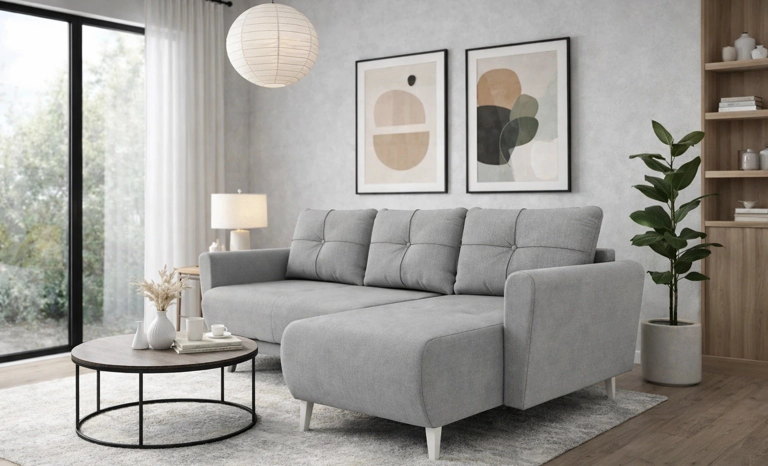 Narożnik z funkcją spania Felicie Narożnik do salonu Narożnik z funkcją spania codziennego