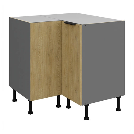 Szafka kuchenna narożna Corsico 90x90 DN 2F BB metalowy uchwyt krawędziowy szafka odporna na działanie wilgoci i uszkodzenia