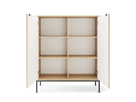 Komoda Lovro 104 cm dąb vicenza niezwykle elegancka komoda podkreślona modną kolorystyką designerskie ryflowania na frontach