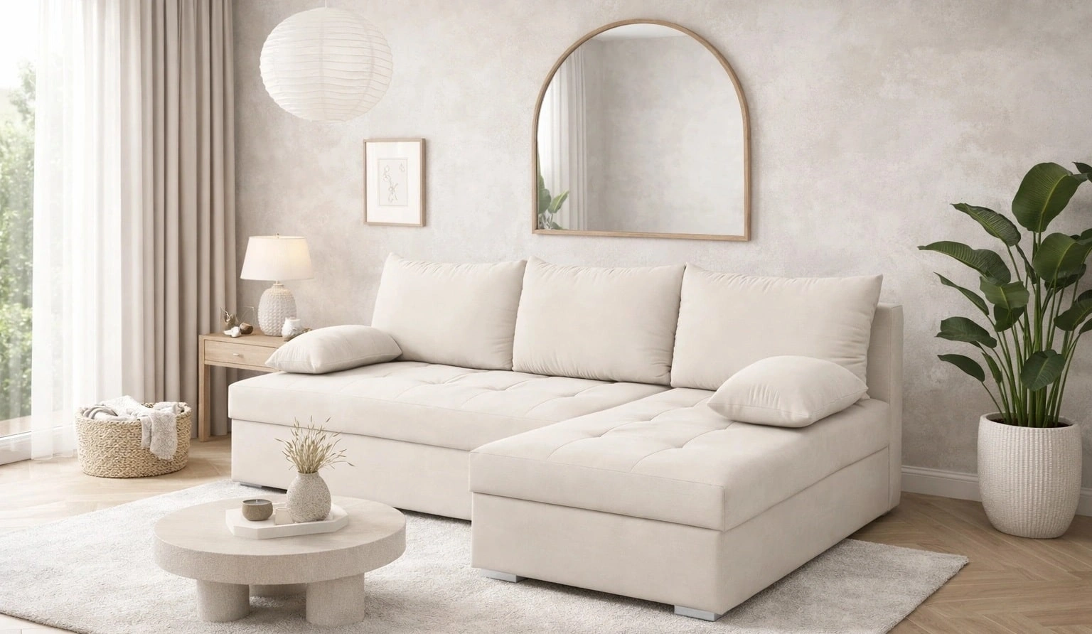 Narożnik z funkcją spania Fasti Narożnik do salonu Narożnik z funkcją spania codziennego