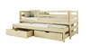 Łóżko dziecięce Tori 80x190 cm sosnowe łóżko 2 osobowe wysuwane do pokoju dziecka solidna konstrukcja łóżko dziecięce wykonane z litego drewna sosnowego