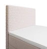 Łóżko kontynentalne Fargo 100x200 beżowe w nowoczesnym skandynawskim stylu z tapicerowanym zagłówkiem łóżko z pojemnikiem