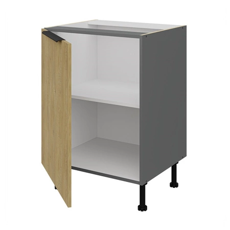 Zestaw mebli kuchennych Corsico 260 cm eleganckie szafki kuchenne o modnej i naturalnej kolorystyce metalowe uchwyty krawędziowe