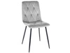 Krzesło tapicerowane Tom jasny szary nowoczesne oraz funkcjonalne krzesło do jadalni z metalowymi nogami 