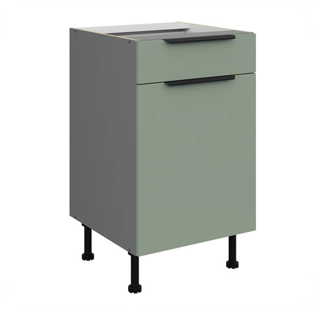 Szafka kuchenna stojąca z szufladą i półką Treviso Ant 50 D 1F 1S BB fronty szafki kuchennej wykończone w technologii anti fingerprint