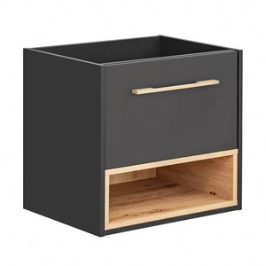 Szafka pod umywalkę Borneo 60 cm szary / dąb artisan nowoczesna i funkcjonalna szafka do łazienki o niepowtarzalnym wzornictwie