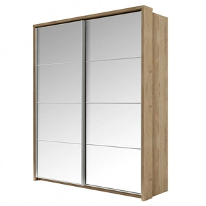 Szafa przesuwna z lustrem Arti 180 cm dąb shetland uniwersalny styl szafy pozwala na dużą swobodę w aranżacji ergonomiczny układ