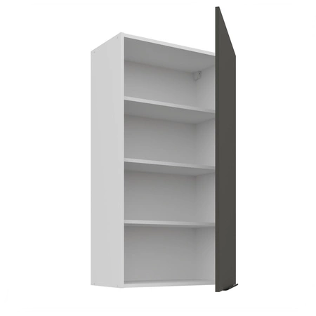 Zestaw mebli kuchennych narożny Aversa Wh 290x230 cm stylowe szafki kuchenne z frontami wykonanymi w technologii anti fingerprint