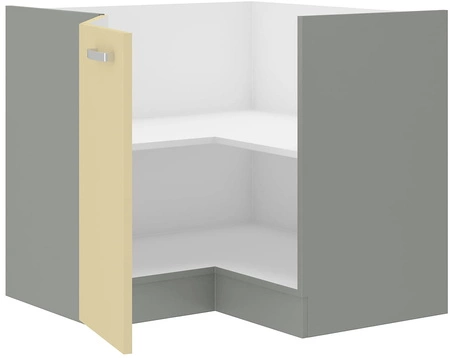 Zestaw mebli kuchennych narożny Karmen 260x270 cm fronty w połysku styl szafek dopasuje się do wnętrza każdej kuchni