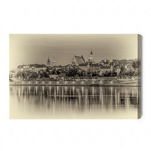 Obraz na płótnie Warszawa Wisła 100x70 cm ponadczasowa ozdoba każdego wnętrza obraz w wyrazistej kolorystyce wysoka jakość wykonania