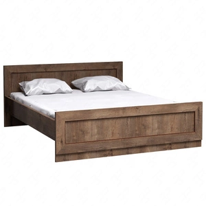 Łóżko Tade 160x200 cm dąb lefkas klasyczny styl idealne łóżko z wysokim zagłówkiem do sypialni lub pokoju młodzieżowego