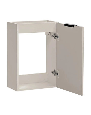 Szafka pod umywalkę Adeel 40 cm beżowa elegancka szafka do łazienki odporna na działanie wilgoci i uszkodzenia z ryflowanym frontem