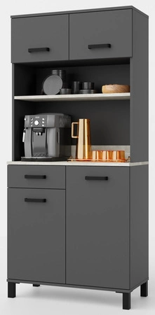 Kredens kuchenny Aigro 80 cm antracyt / beton smart idealny mebel kuchenny do aranżacji małego aneksu kuchennego bufet do kuchni