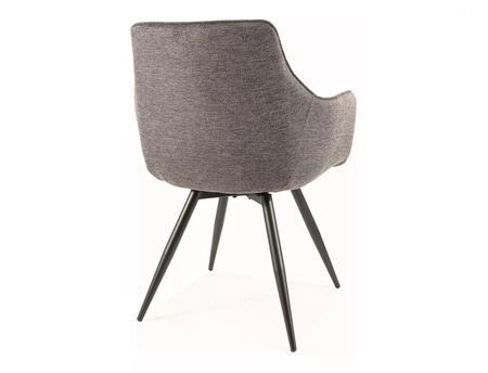 Krzesło tapicerowane Ballo Brego ciemny szary nowoczesne krzesło obrotowe z metalowymi nogami stylowe krzesło kubełkowe