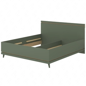 Łóżko Scandia 180x200 cm zielone nowoczesny styl idealne łóżko na wysokich nogach z wysokim zagłówkiem do sypialni lub pokoju młodzieżowego