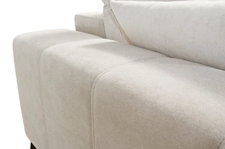 Narożnik z funkcją spania Penejos III łososiowy prawostronny niezwykle wygodny i komfortowy narożnik do salonu dwa pojemniki na pościel