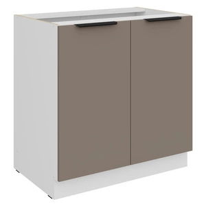 Szafka kuchenna stojąca z półką Fiuggi Wh 80 D 2F BB szafka odporna na uszkodzenia wykończenie frontów w technologii anti fingerprint