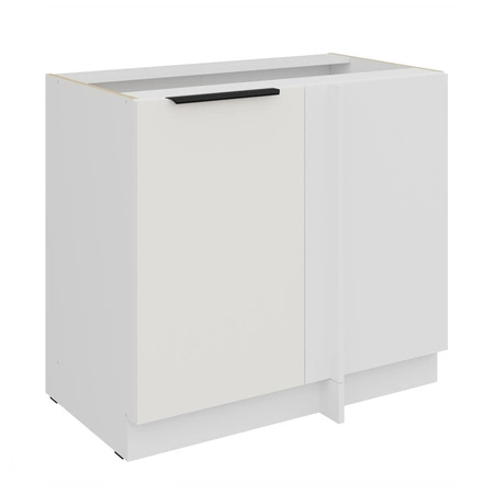 Szafka kuchenna narożna dostawiana Corato Wh 105 ND 1F BB prawa fronty szafki kuchennej wykończone w technologii anti fingerprint