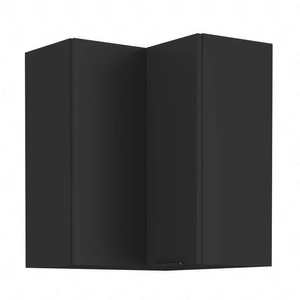 Szafka kuchenna narożna wisząca Black 60x60 GN-72 2F metalowy uchwyt krawędziowy szafka odporna na działanie wilgoci i uszkodzenia