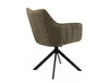 Krzesło tapicerowane Azalia Brego 44x42 cm oliwkowe nowoczesne krzesło obrotowe z metalowymi nogami stylowe krzesło kubełkowe