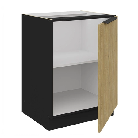 Zestaw mebli kuchennych Crotone 180 cm eleganckie szafki kuchenne o subtelnej i naturalnej kolorystyce idealny zestaw do małej kuchni