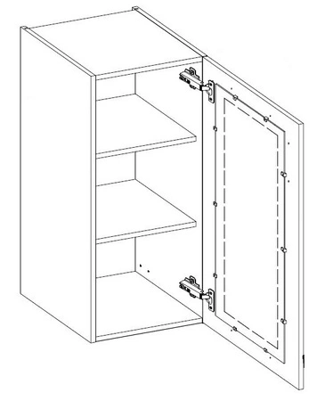 Szafka kuchenna wisząca Asti 40 GS-90 1F szafka odporna na parę wodną rozlaną ciecz i wysoką temperaturę