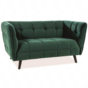 Sofa Castello II zielona prosta i stylowa sofa wpisująca się w każdą aranżację sofa z drewnianymi nogami