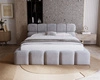 Łóżko tapicerowane Noe 160x200 szary popiel komfortowe łóżko z pojemnikiem na pościel gustowny zagłówek i zanóżek